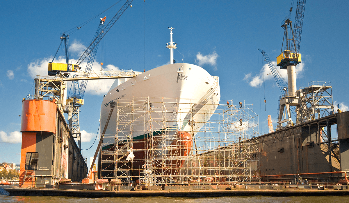 large ship that uses marine insulation
